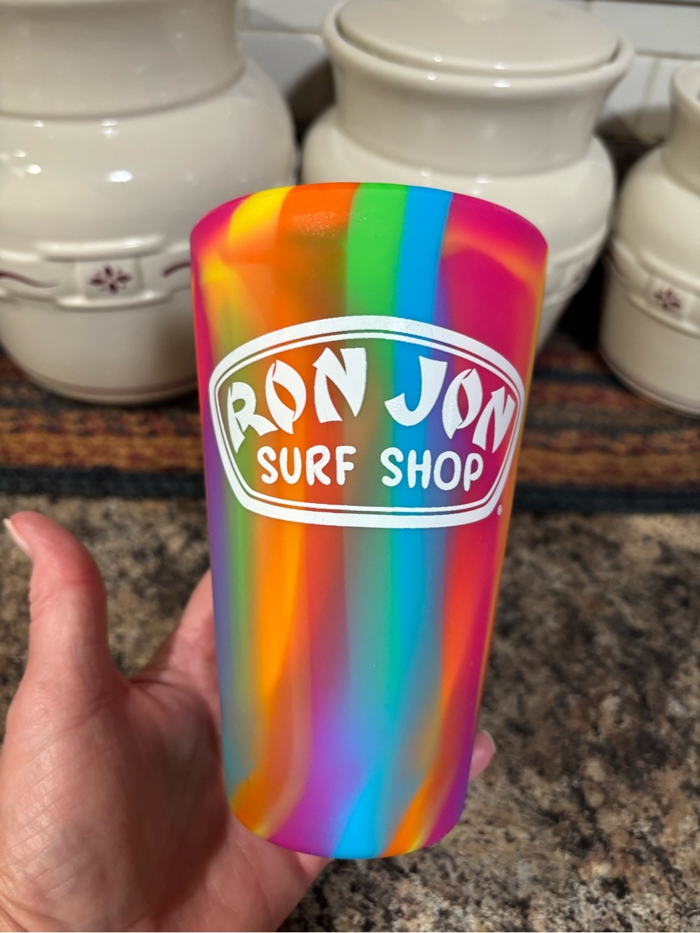 Ron Jon Surf Shop Rainbow Tie-Dye Travel Cup - Multicolor